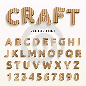 Vector cardboard letters.