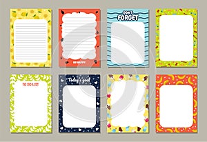 Vector cards for notebook