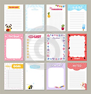 Vector cards for notebook