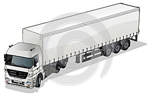 Vector cargo semi-truck