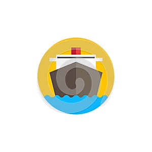 Vector cargo ship icon