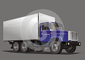 Vector cargo truck photo
