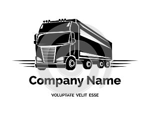 Vector cargo truck logo