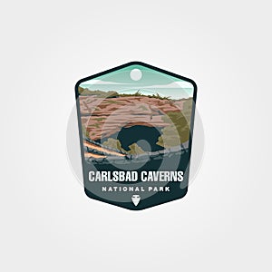 vector of carlsbad caverns logo symbol illustration design, united states national park emblem photo