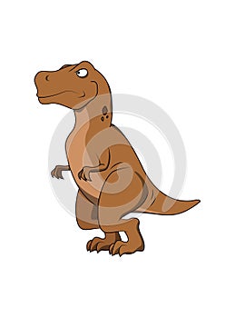 Vector cartoon - Angry Tyrannosaurus Rex