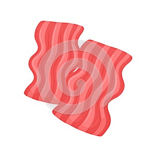 Vector cartoon bacon illustration icon
