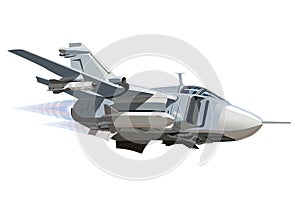 Vector Cartoon Bomber Su-24 Fencer