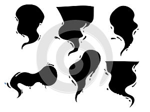 Vector cartoon bubble, comics bublle with shape of splash of water, water effect