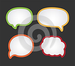 Vector cartoon bubble speech - dialog, communication messages