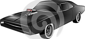 Vector - Cartoon car dodge charger