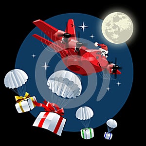 Vector Cartoon Cargo Airplane