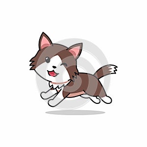 Vector cartoon character ragamuffin cat running