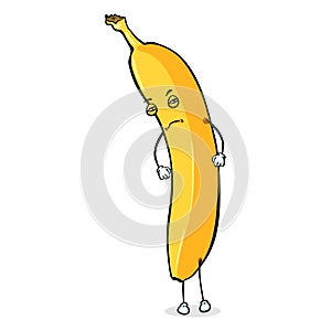 Vector Cartoon Character - Suspecting Banana photo