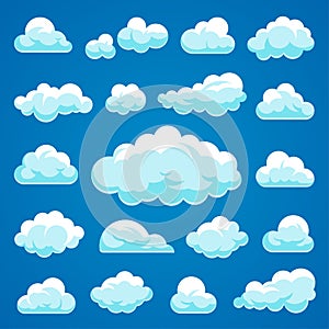Vector Cartoon Clouds Collection
