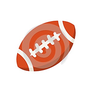Vector cartoon colorful american football ball isolated illustration.