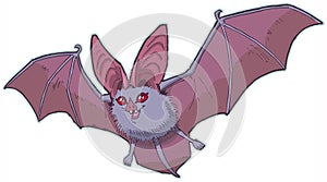 Vector Cartoon Cute Leaf Nose Bat