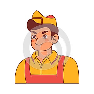 Vector Cartoon Cute Mexican Taco Seller llustration Isolated