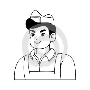 Vector Cartoon Cute Mexican Taco Seller llustration Isolated