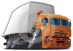 Vector cartoon delivery / cargo truck