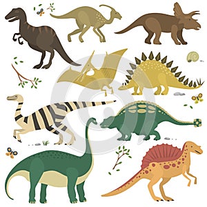 Vector cartoon dinosaurs.