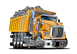 Vector Cartoon Dump Truck