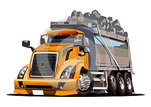 Vector Cartoon Dump Truck