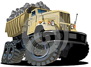 Vector cartoon dump truck