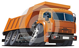 Vector cartoon dump truck