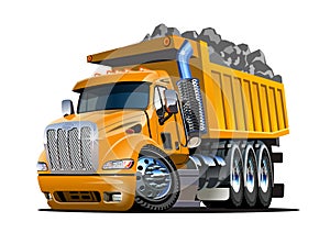 Vector Cartoon Dump Truck