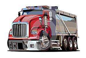 Vector Cartoon Dump Truck