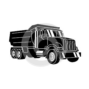 Vector Cartoon Dump Truck. Tipper truck