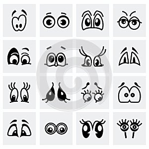 Vector Cartoon eyes icon set