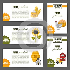 Vector cartoon farm market background