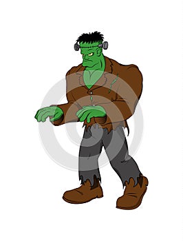 Vector cartoon - Frankenstein halloween character photo