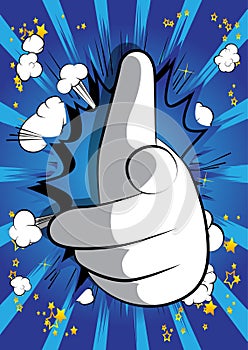 Vector cartoon hand pointing at the viewer.