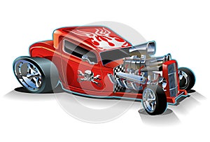 Vector cartoon hotrod