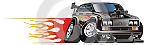 Vector cartoon hotrod