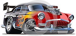 Vector cartoon hotrod Volga-21