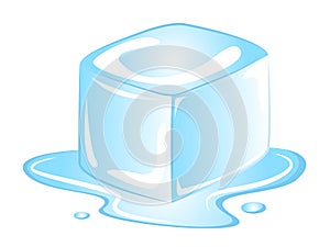 Vector Cartoon Ice Cube