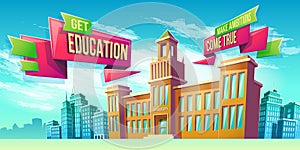 Eeducational background with university building