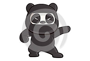 Vector Cartoon Illustration Of Cute Panda.