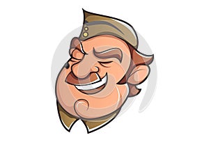 Vector Cartoon Illustration Of Cute Policeman.