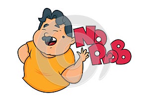 Vector Cartoon Illustration Of A Fat Man