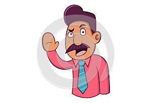 Vector Cartoon Illustration Of Man