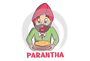 Vector Cartoon Illustration Of Punjabi Man