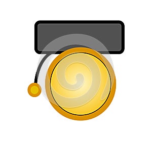 School bell isolated on white background