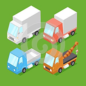 Vector Cartoon Isometric Cars