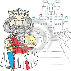 Diseno de pintura el rey el primero en corona 