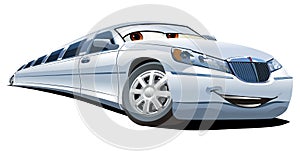 Vector cartoon limousine photo