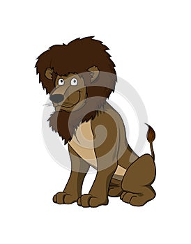 Vector cartoon - Lion character photo